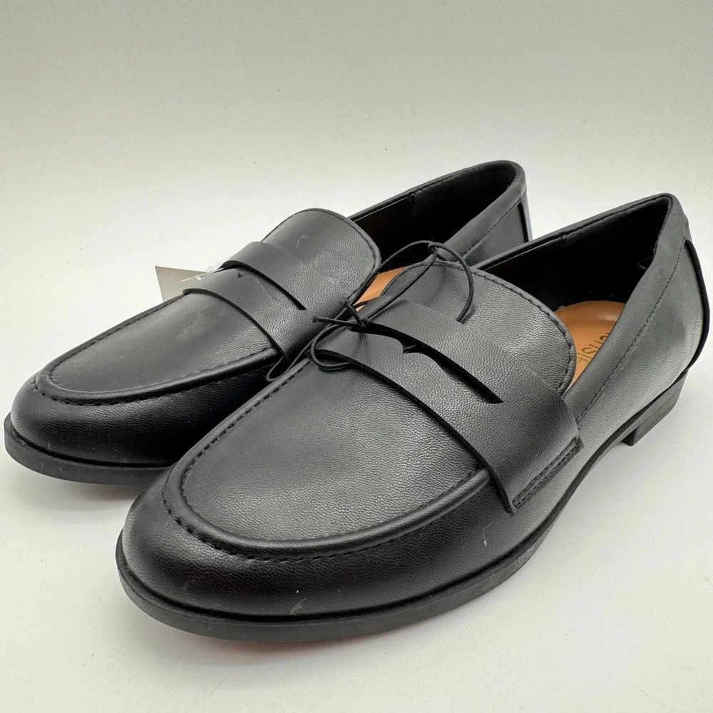 Kensie Gitty Womens Penny Loafer Flats Black Slip On Shoes Size‎ 7.5 New